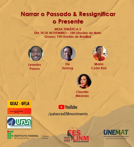 Evento Narrar o presente dia 18 nov